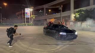 Click 4ulla Stars (C4S) Burnout In A Dodge Charger Hell Cat "I Put That On You"