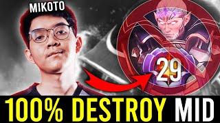 MIKOTO 100% Destroyed MIKEY's INVOKER LVL 29 MASTER TIER in Mid Lane..