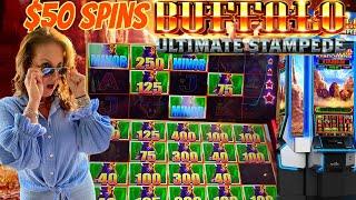 SECOND SPIN BONUS on the ALL NEW BUFFALO ULITMATE STAMPEDE - $50 Max Bet Spins!