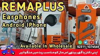 REMAPLUS EARPHONES | PRICE IN PAKISTAN | WHOLESALE RATE | ANDROID | IPHONE | SURROUNDING | MCA PAK