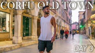 Eating AUTHENTIC GREEK FOOD in CORFU TOWN | Bourdeto, Fish Bianco, Bourekakia | Corfu Travel Vlog