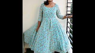 Blue Georgette Frock | Savi Designers