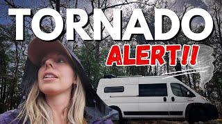 Tornado Warnings in the Tennessee Woods! ️ | Surviving a Wild Storm ALONE in My Van 