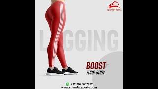 Designer Leggings Red. Spandex Sports