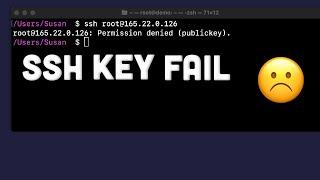 Fix for SSH Permission Denied (Public Key)