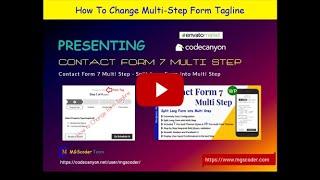 Contact Form 7 Multi Step Form By MGScoder | Tutorial How To Change Multi-Step Form Tagline