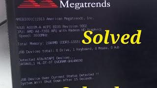 How to Fix USB Device Over Current Status  Detected | Asus A88XM -A Motherboard Repair