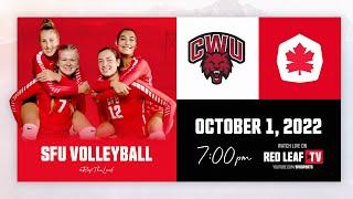 SFU Volleyball: Simon Fraser University vs Central Washington  - October 1st, 2022