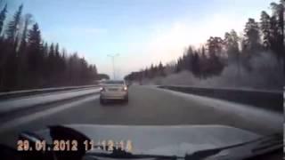 Car accident in Russia Hyundai Accent crash