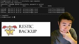 Homelab Series - Backing up files with Restic Backup