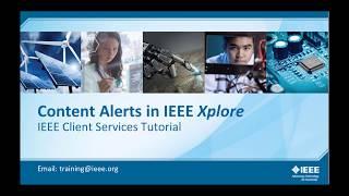 Content Alerts in IEEE Xplore