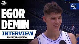 Egor Demin recaps his Incredible Dunk to end the First Half