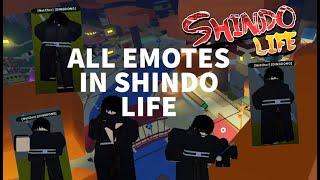 Every Emote In Shindo Life Roblox