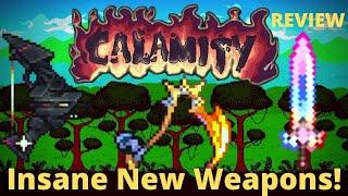 THESE NEW WEAPONS ARE AMAZING... Terraria Calamity Mod Rust and Dust Weapons Showcase (REVIEW)