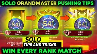 Solo Rank Push Tips And Tricks | Win Every Ranked Match | How To Push Rank In Free Fire