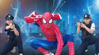 SUPERHERO's Story || RED SPIDER-MAN and POLICE vs BAD GUY TEAM ( All Action, Funny...)