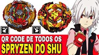 QR CODES DE TODOS OS SPRYZEN DO SHU KURENAI | BEYBLADE BURST APP