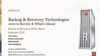 Backup and Recovery Solutions - A Year and Review and What's Ahead