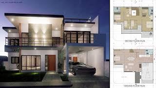 Simple Modern House Design (2-Storey w/ 4-Bedrooms on 120 sq.m. Lot)