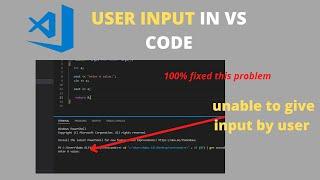 User Input in VS Code with Code Runner! | not taking user input in visual studio code fixed problem