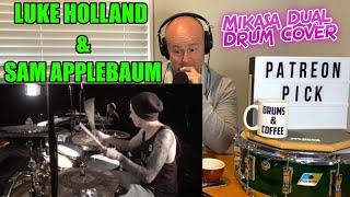 Drum Teacher Reaction: LUKE HOLLAND ft. SAM APPLEBAUM - Veil of Maya - Mikasa Dual Drum Cover