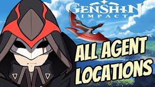 GENSHIN IMPACT: ALL AGENT LOCATIONS , FAST FARMING ROUTE