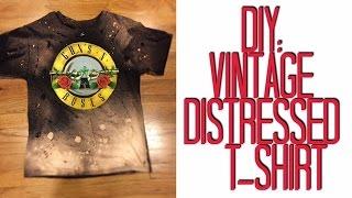 DIY: Vintage Distressed T-Shirt | Easy Tutorial