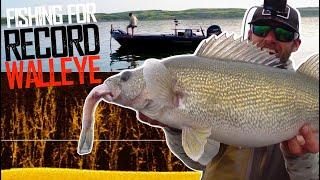 Fishing for GIANT RECORD Walleye INSANE BITE!