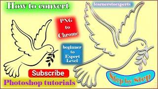 HOW TO CONVERT PNG,TEXT OR ANY SHAPE INTO CHROME EFFECT, PHOTOSHOP LEARNING TUTORIALS BASICSTOEXPERT