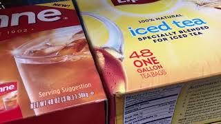 Luzianne vs Lipton Foodservice Iced Tea caffeine differences