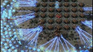 Can 50 Lurkers defeat 500 Dark Templar? StarCraft 2 units test