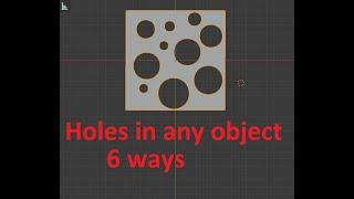 6 ways to make holes in any object | blender 2 81 |