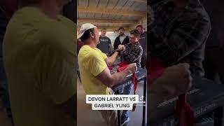 DEVON LARRATT VS GABRIEL YUNG (Lefty) #armwrestling #youtubeshorts #fyp #devonlarratt #shorts