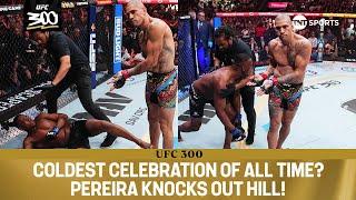 Alex Pereira knocks out Jamahal Hill and delivers the COLDEST celebration of all time  #UFC300