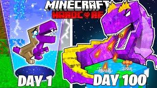 I Survived 100 Days as a COSMIC DINOSAUR in HARDCORE Minecraft