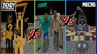 Ink Demon and Brute Boris VS Mutant Zombies VS Mech Addon (Minecraft PE)