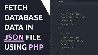 How to create a JSON file from a mysql database table using php