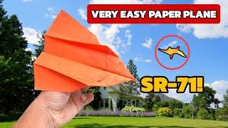 How to make lockheed Sr 71 paper plane || jet paper airplane || phoenix paper airplane