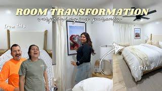 I *Transformed* my Parent's Bedroom | shopping for decor, bedding, Ikea run