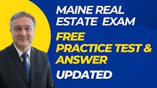 Maine Real Estate Exam Free Practice Questions