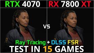 RTX 4070 vs RX 7800 XT | Test in 15 Games | 1440p & 2160p | Ray Tracing + DLSS & FSR