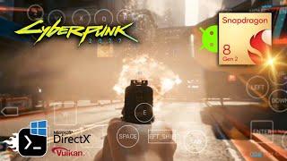 Cyberpunk 2077 - MOBOX PC Emulator Android Gameplay Test - SD 8 Gen 2