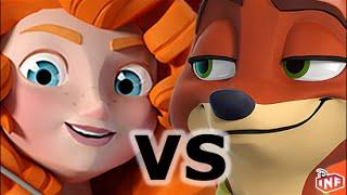 Merida vs Nick Wilde sarlacc pit arena fight Disney Infinity toy box