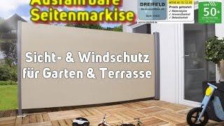 Ausfahrbare Seitenmarkise Funktion - Sichtschutz | Windschutz