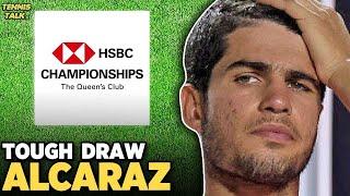 Alcaraz Tough Draw | Draper, Fritz Clash at Queens Club 2025 | Tennis News