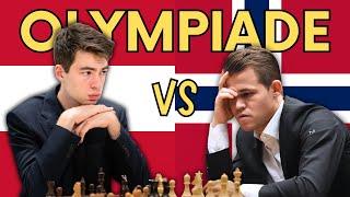 Magnus Carlsen schon wieder zu spät am Brett! | Österreich - Norwegen | Olympiade Runde 7