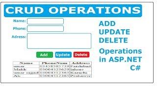 CRUD application in ASP.Net C# using SQL server