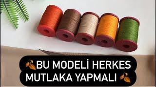 118)SON BAHAR RENK UYUMLU BEĞENİLEN TREND VİRAL İĞNE OYASI MODELİ  YENİ 2024 | NEEDLE LACE KNITTING