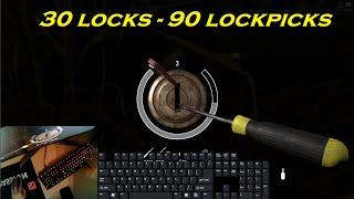 SCUM 30 замков - 90 отмычек за 8 минут /// 30 lock - 90 lockpicks in 8 minutes