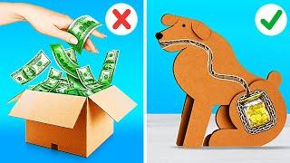 CARDBOARD GENIUS CRAFTS  Coolest Hacks and DIY Ideas You Won't Believe! by 123GO!